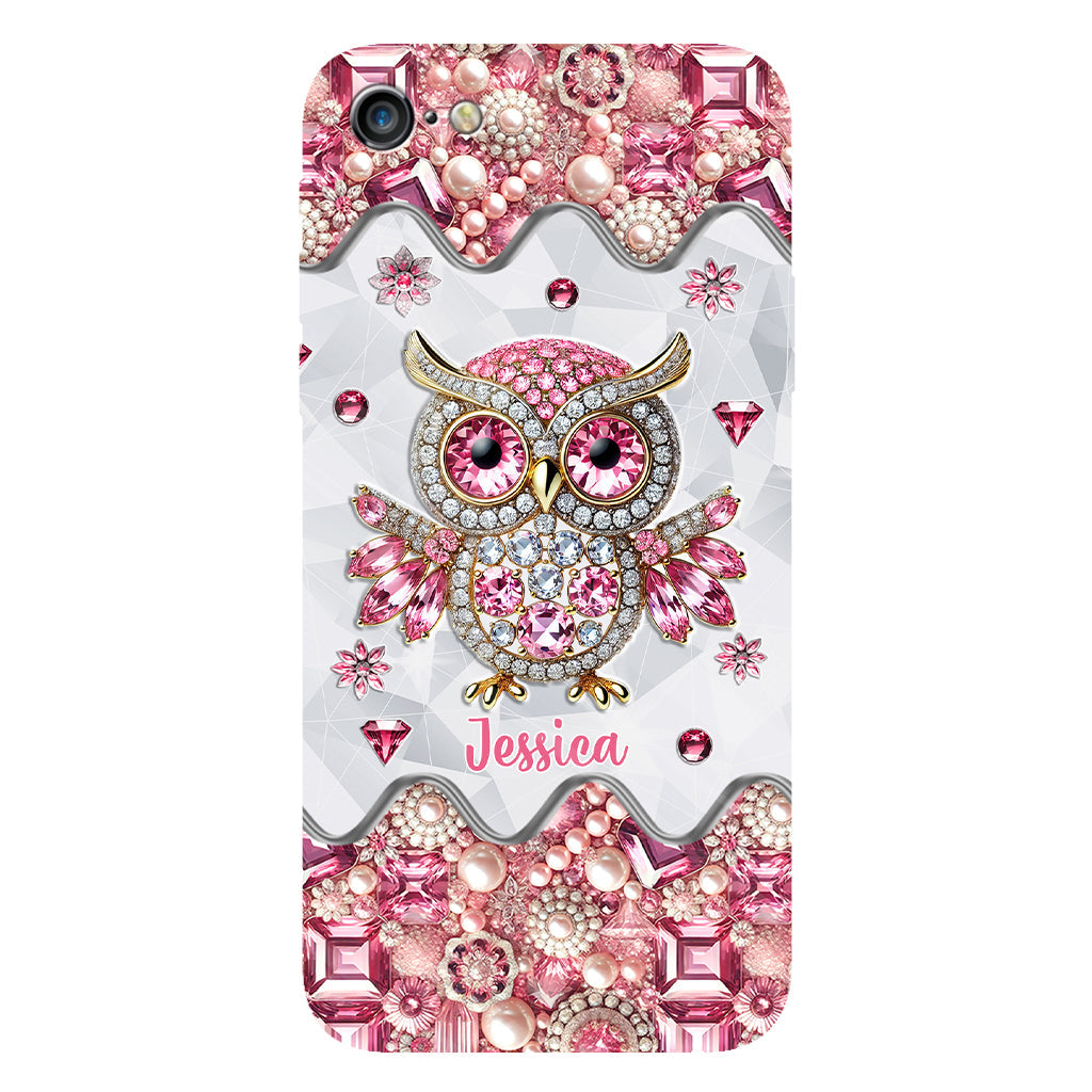 Juste une fille qui aime les hiboux - Coque de téléphone personnalisée avec motif hibou