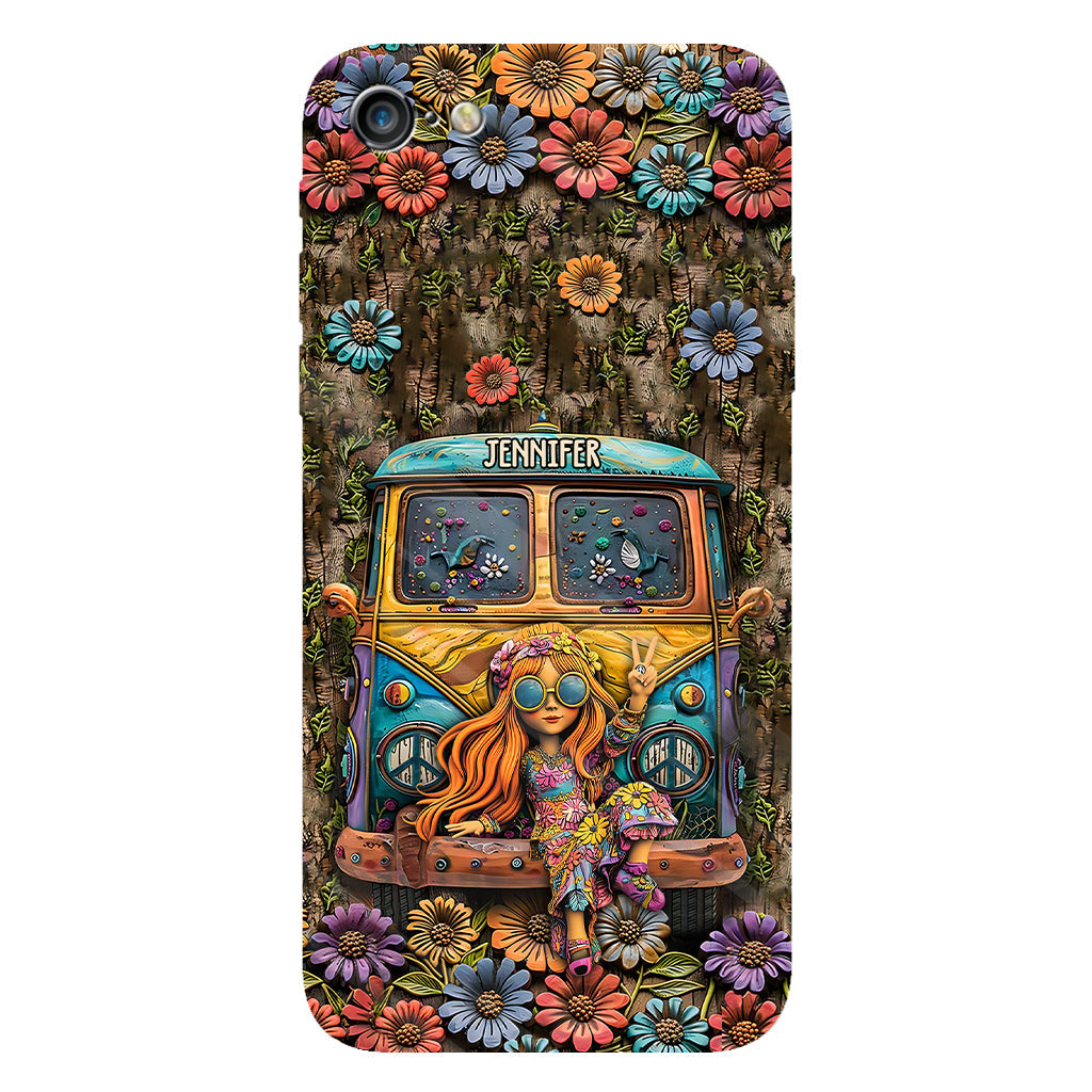 Coque de téléphone personnalisée Cute Caravan - Hippie avec imprimé intégral