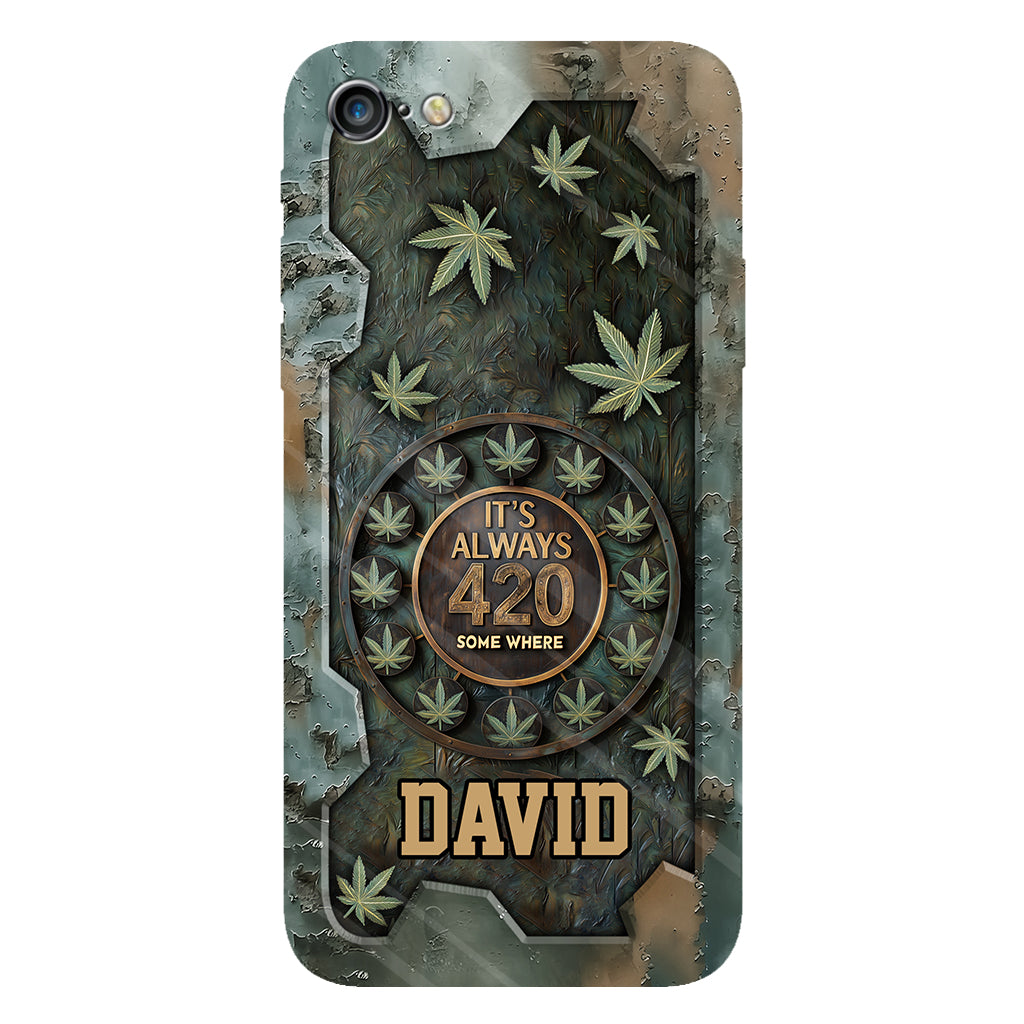 C'est toujours 420 - Coque de téléphone personnalisée avec impression intégrale sur le thème du cannabis