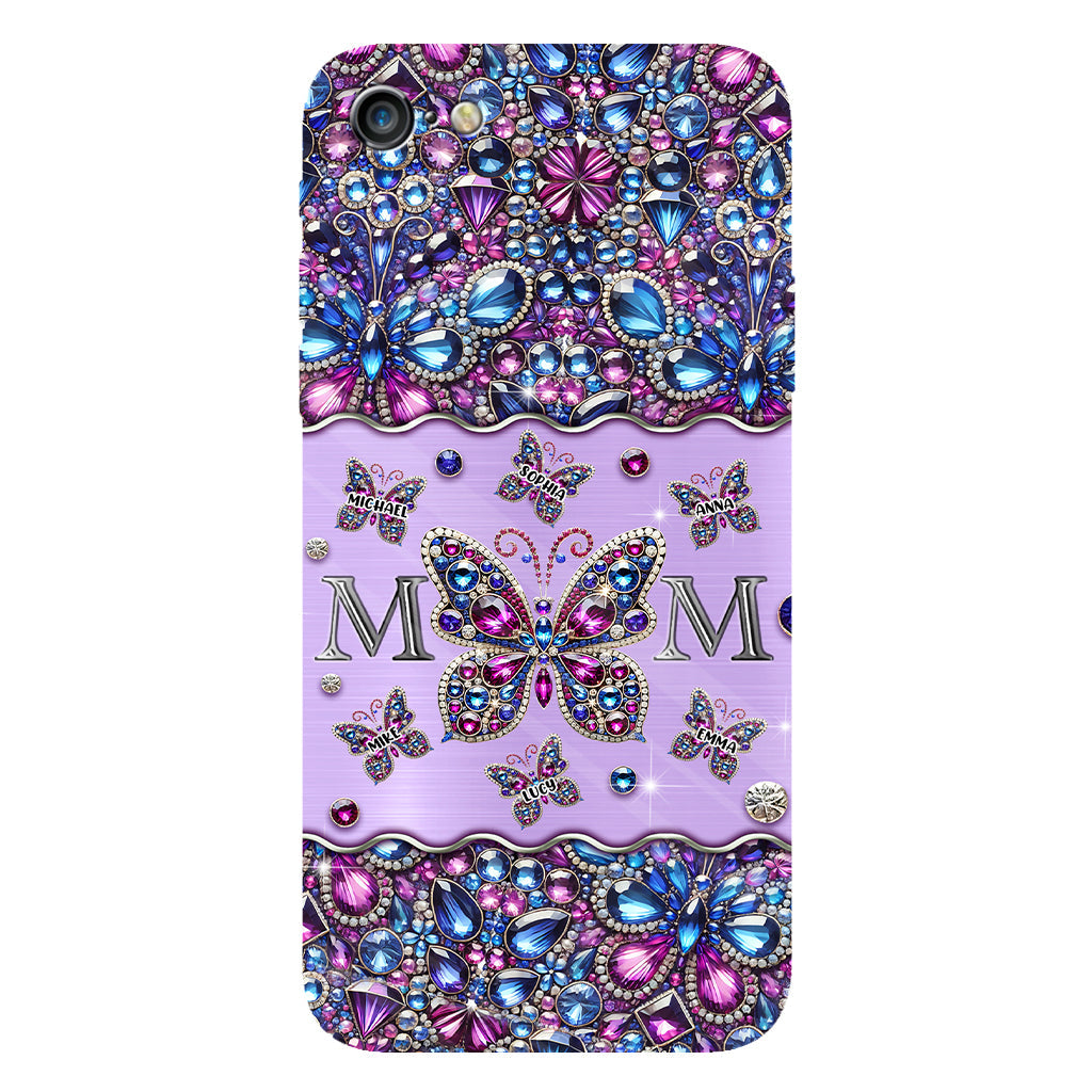Mom And Children Butterflies - Personalized Mother Full Print Phone Case
