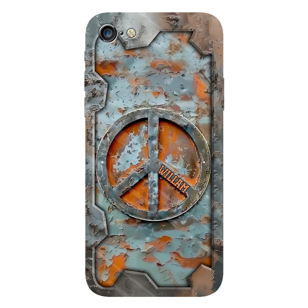Love Peace - Personalized Hippie Full Print Phone Case