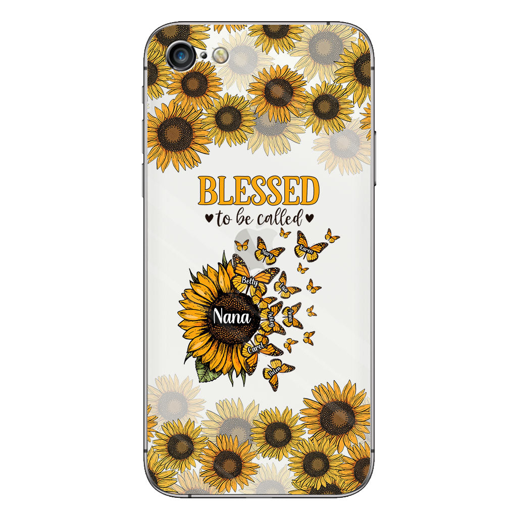 Magnifique tournesol - Cadeau pour grand-mère, maman - Coque de téléphone transparente personnalisée