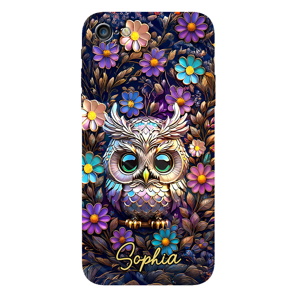 Coque de téléphone personnalisée avec motif hibou mignon