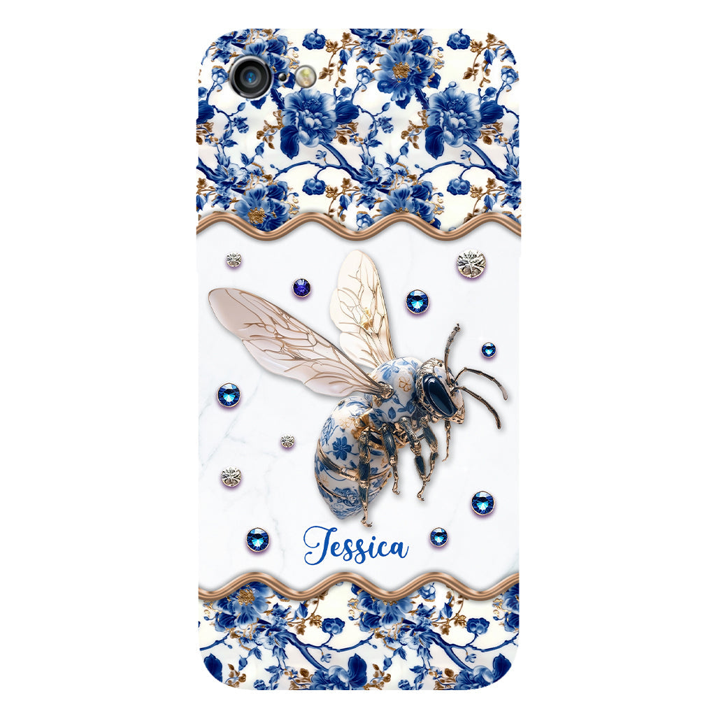 Bee Toile de Jouy - Personalized Bee Full Print Phone Case