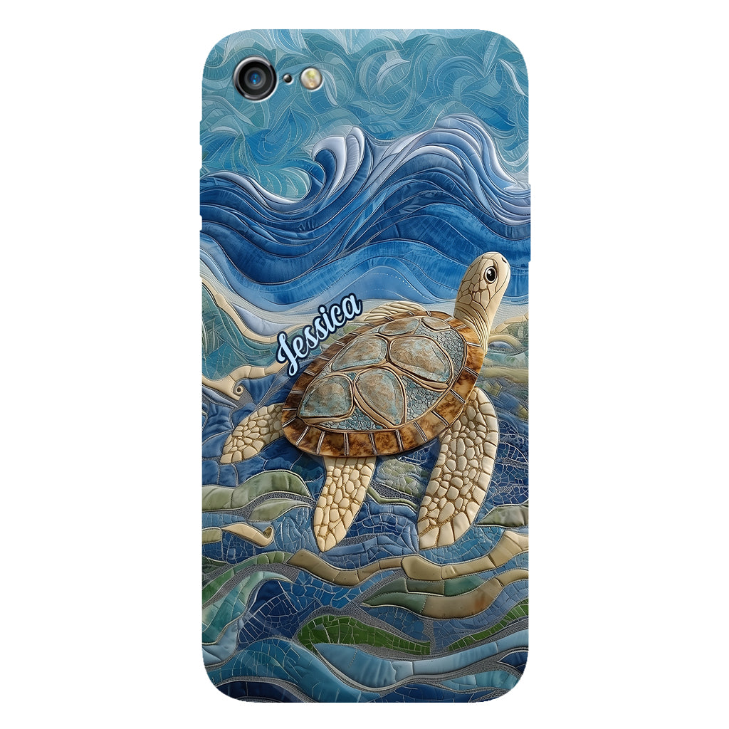 Coque de téléphone personnalisée avec motif tortue pour les amoureux des tortues