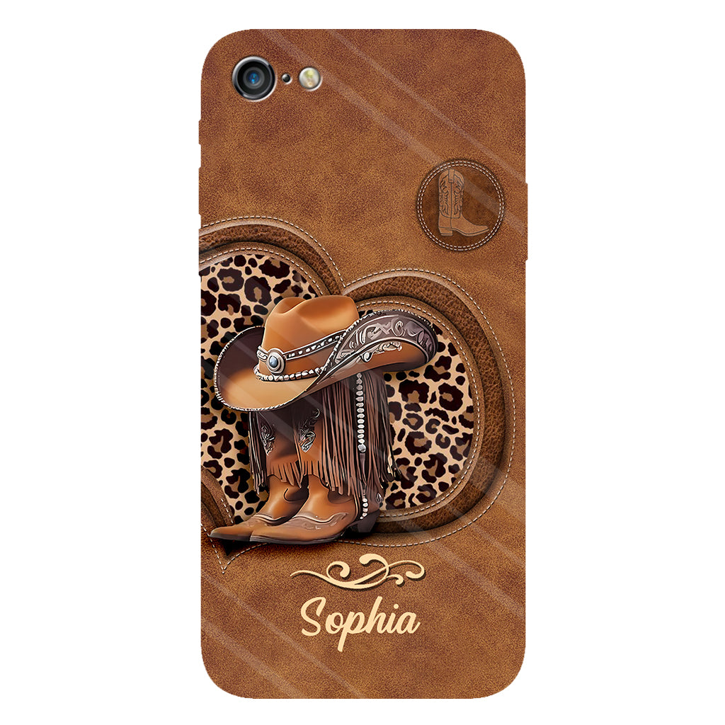 Bottes de cowgirl - Coque de téléphone personnalisée avec motif cowgirl