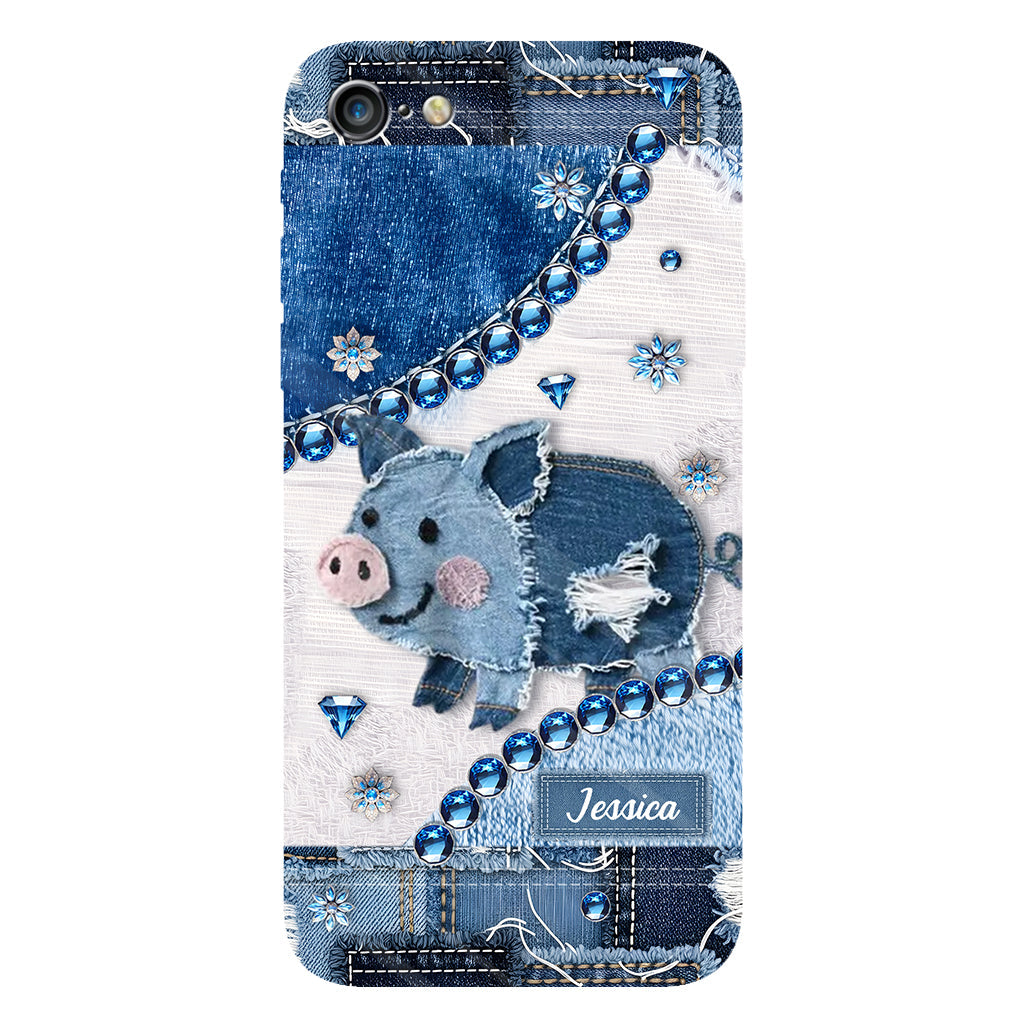 Coque de téléphone personnalisée pour amoureux des cochons - Cochon mignon - Impression intégrale