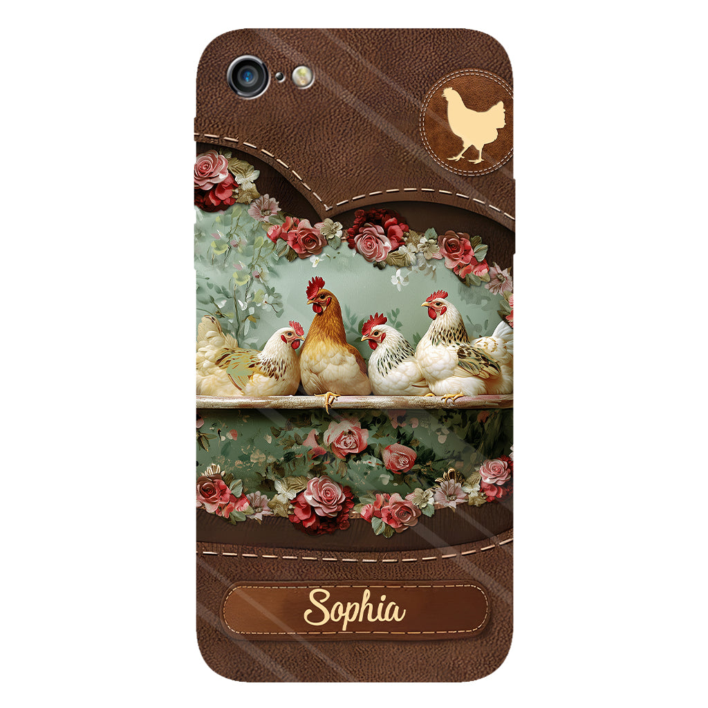 Coque de téléphone personnalisée Chicken Lady - Motif poulet intégral