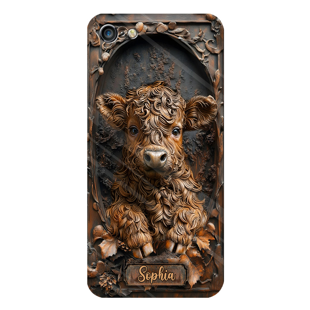 Coque de téléphone personnalisée avec imprimé intégral « Bébé vache »