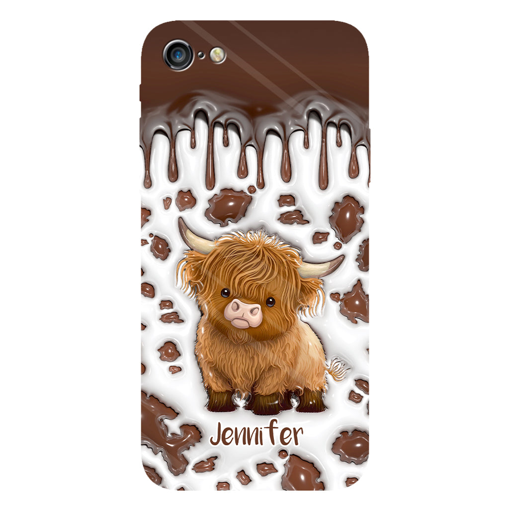 Juste une fille qui aime les vaches des Highlands - Coque de téléphone personnalisée avec impression intégrale