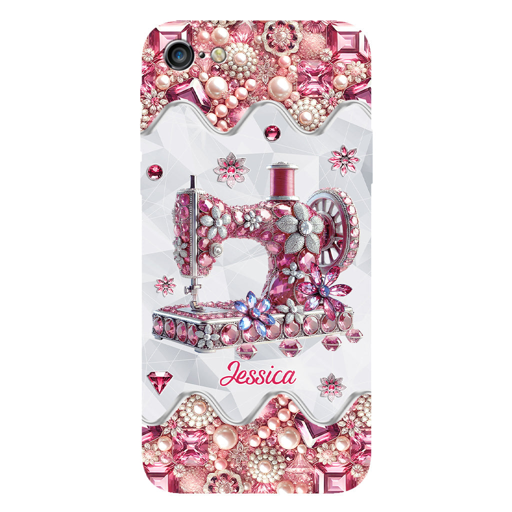 Coque de téléphone personnalisée « Juste une fille qui aime coudre » avec impression intégrale
