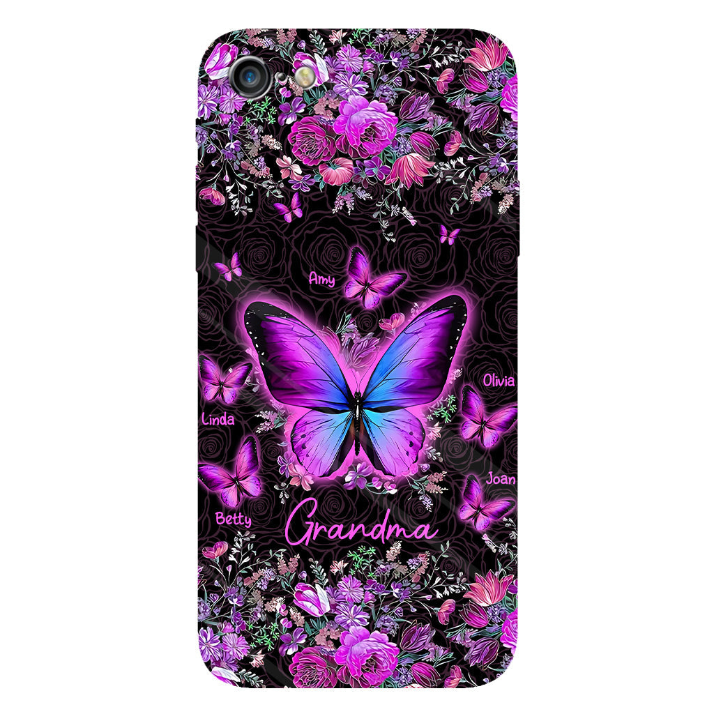 Coque de téléphone personnalisée « Papillons de grand-mère » avec impression intégrale