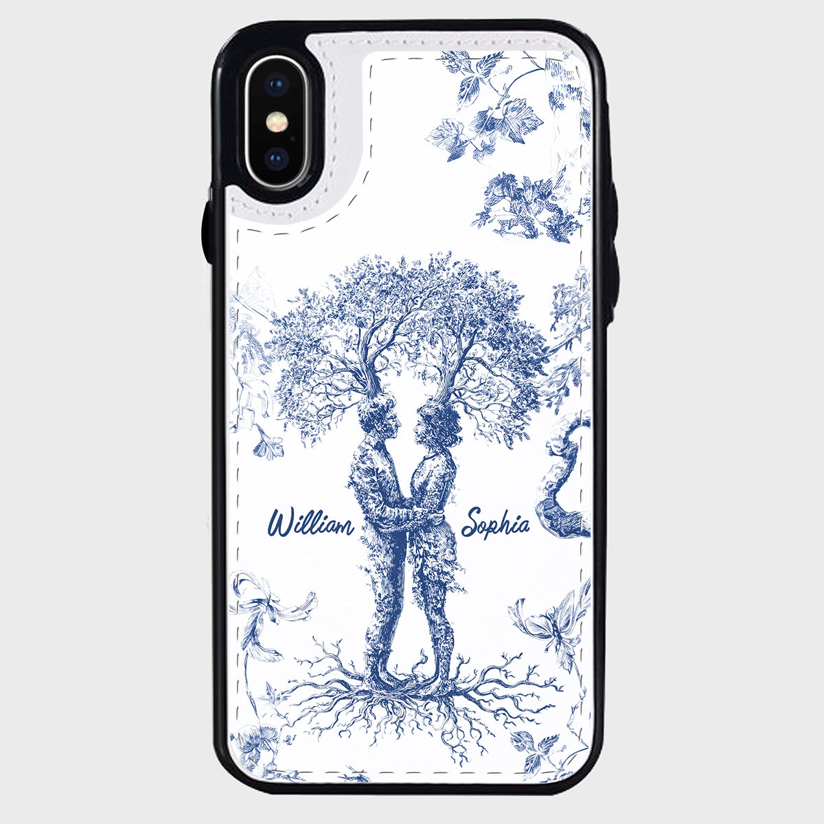 Anniversary Gift Toile De Jouy Style You & Me We Got This - Personalized Couple Foldable Wallet Phone Case