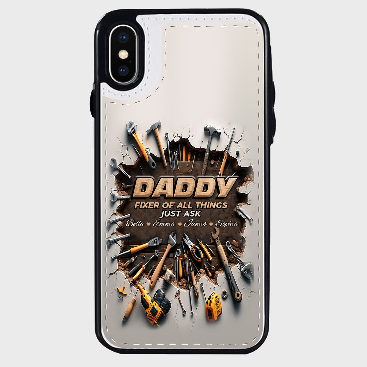 Étui portefeuille pliable personnalisé pour papa, le réparateur de tout -