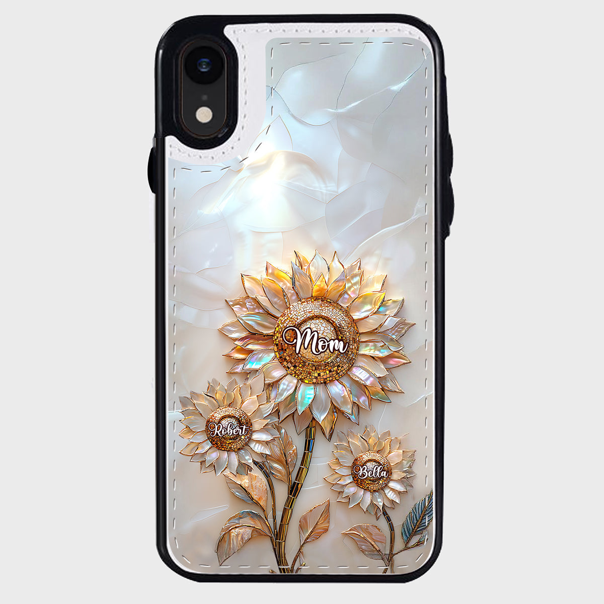 Bonne fête des mères ! Étui portefeuille pliable personnalisé pour téléphone portable.