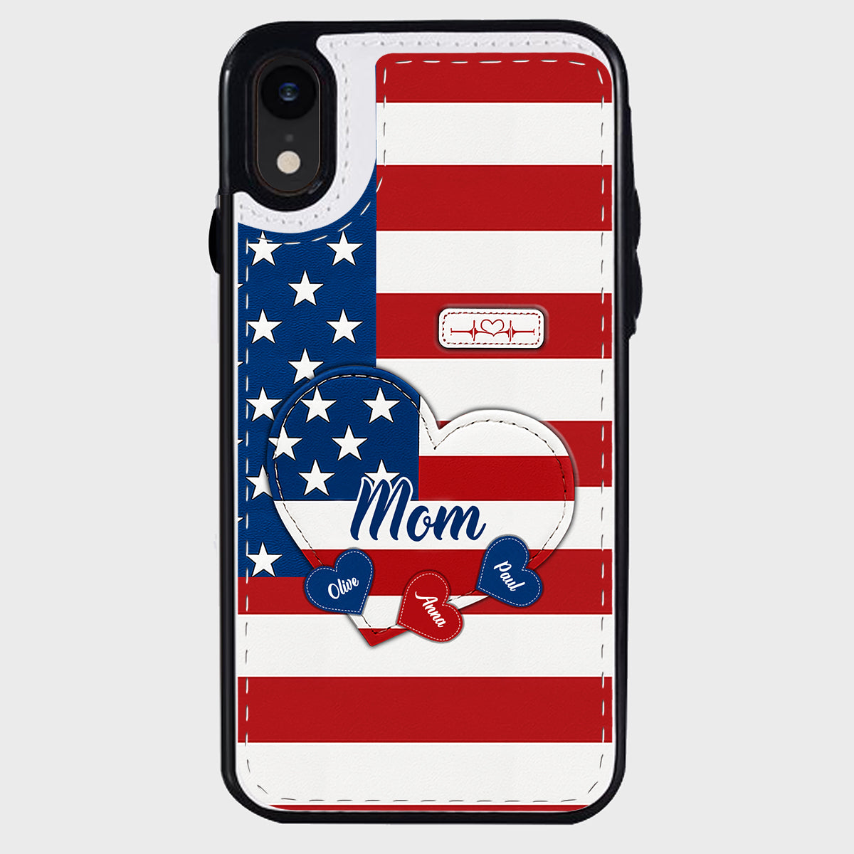 Joyeux 4 juillet ! Étui portefeuille pliable personnalisé pour téléphone portable, idéal pour la fête nationale américaine (4 juillet).
