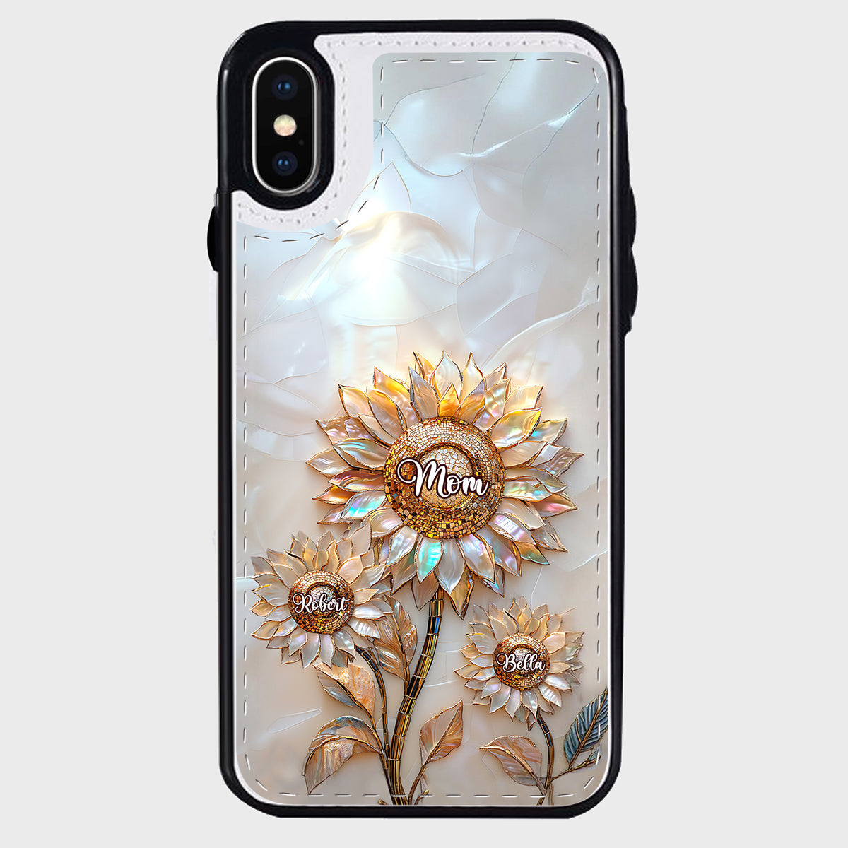 Bonne fête des mères ! Étui portefeuille pliable personnalisé pour téléphone portable.