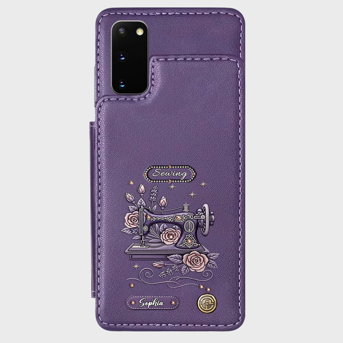 Passionnée de couture - Étui portefeuille personnalisé pour téléphone
