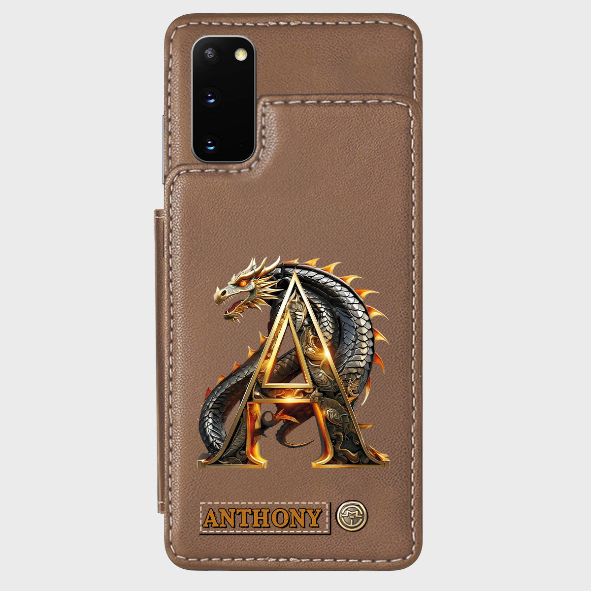 Étui portefeuille personnalisé Dragon Love pour téléphone