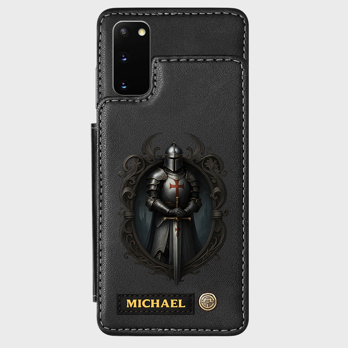 Étui portefeuille chrétien personnalisé Knight Of God -