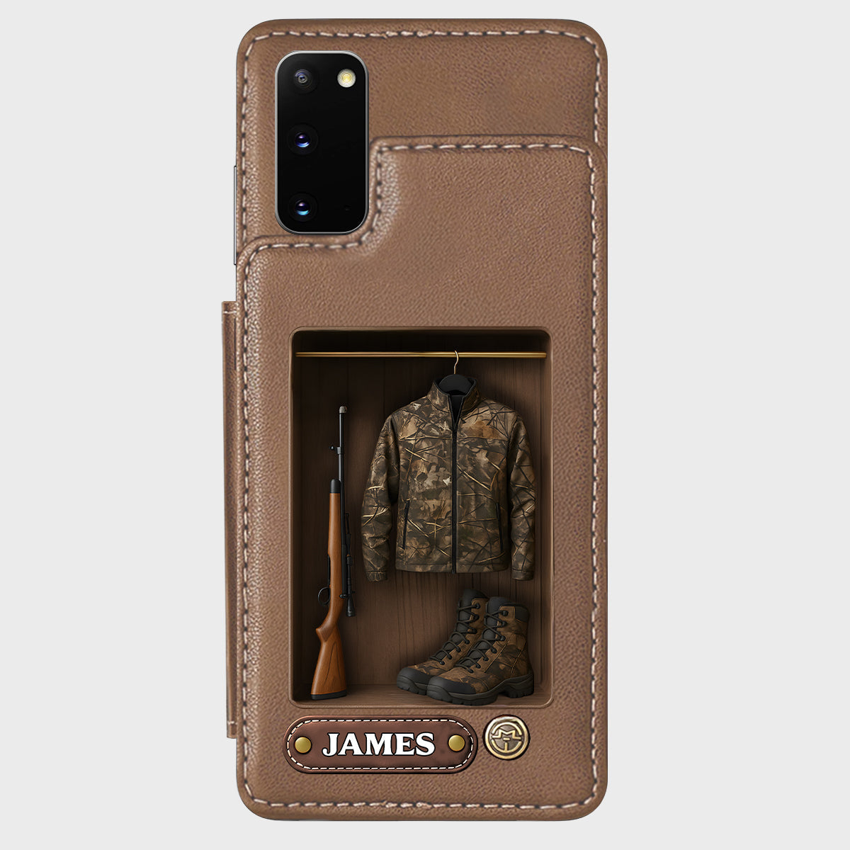 Passionné de chasse - Étui portefeuille personnalisé pour téléphone sur le thème de la chasse