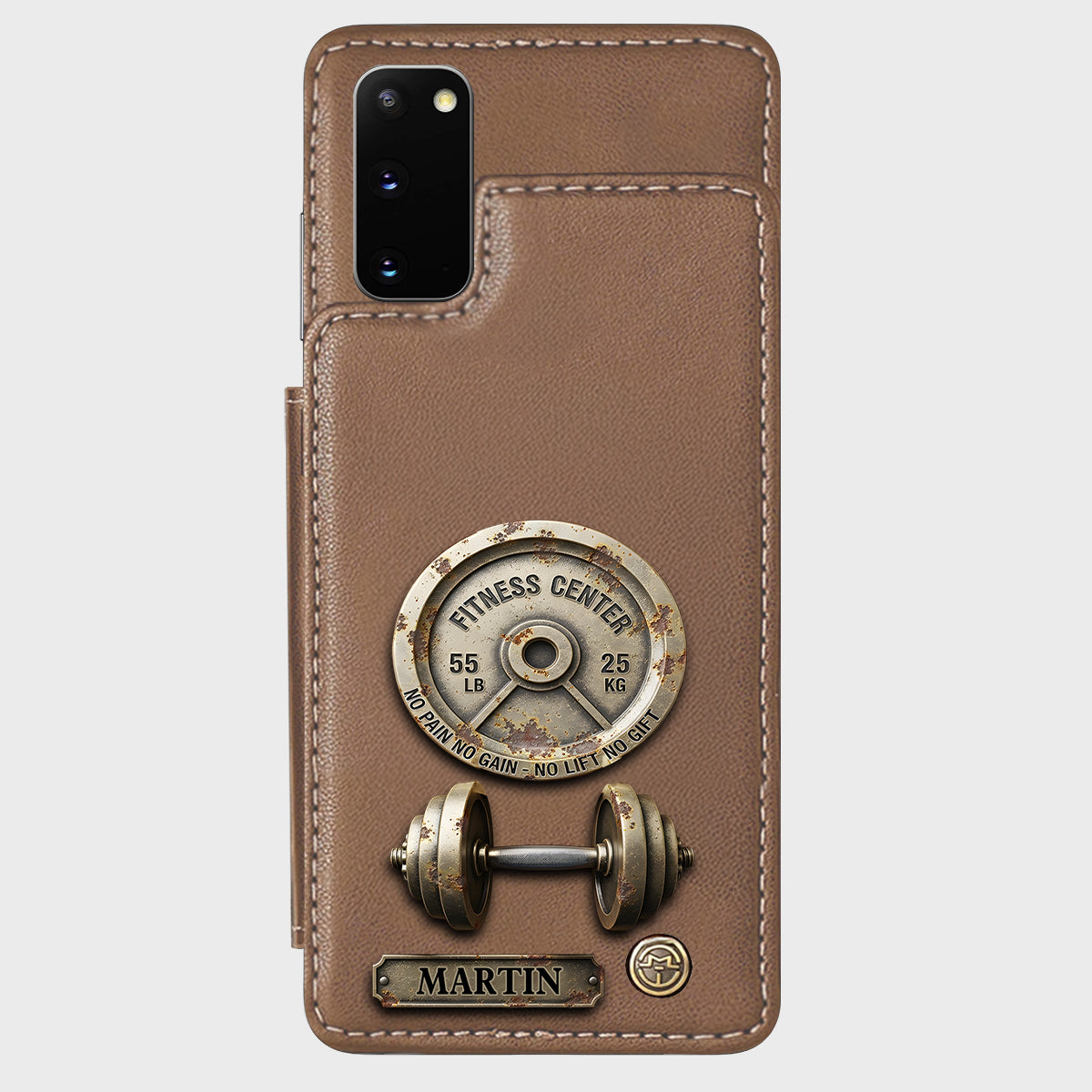 Pas de douleur, pas de gain - Étui portefeuille de téléphone personnalisé pour le fitness