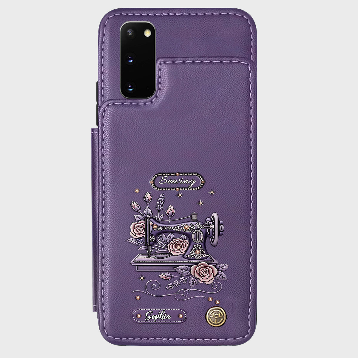 Passionnée de couture - Étui portefeuille personnalisé pour téléphone