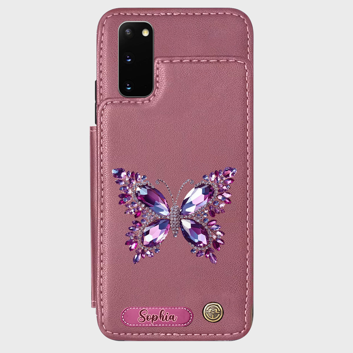 Magnifique papillon - Étui portefeuille personnalisé pour téléphone avec papillon
