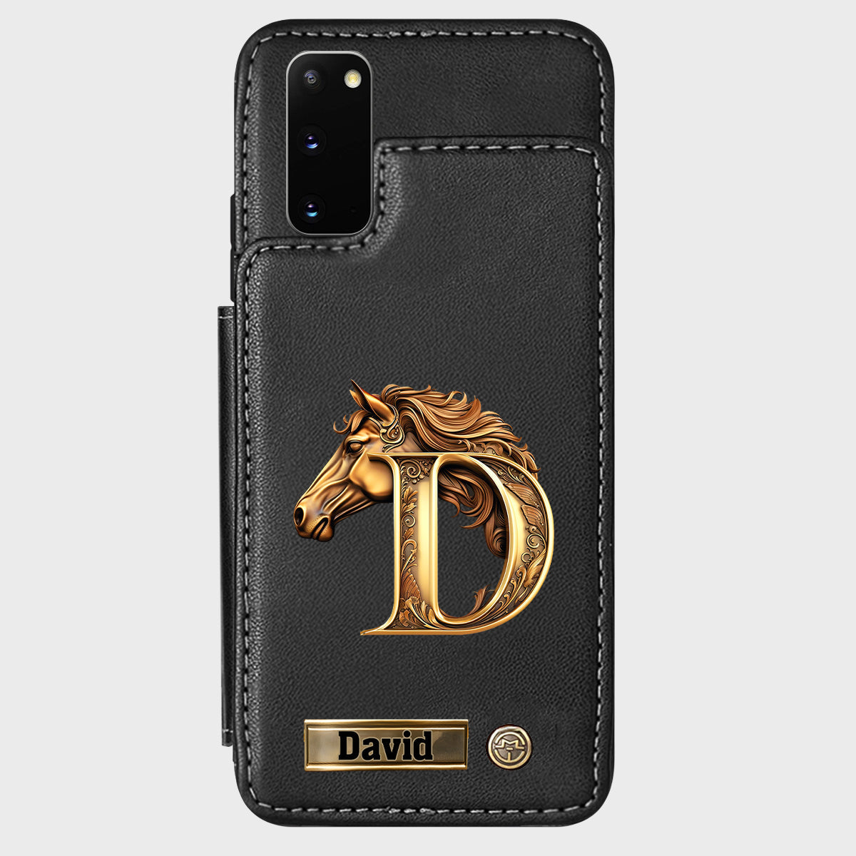 Étui portefeuille personnalisé pour téléphone Love Horse