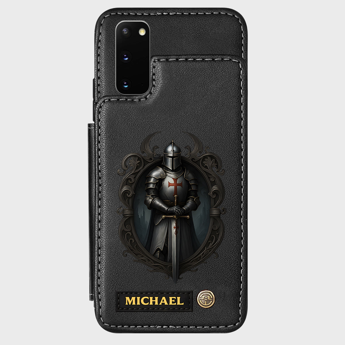 Étui portefeuille chrétien personnalisé Knight Of God -