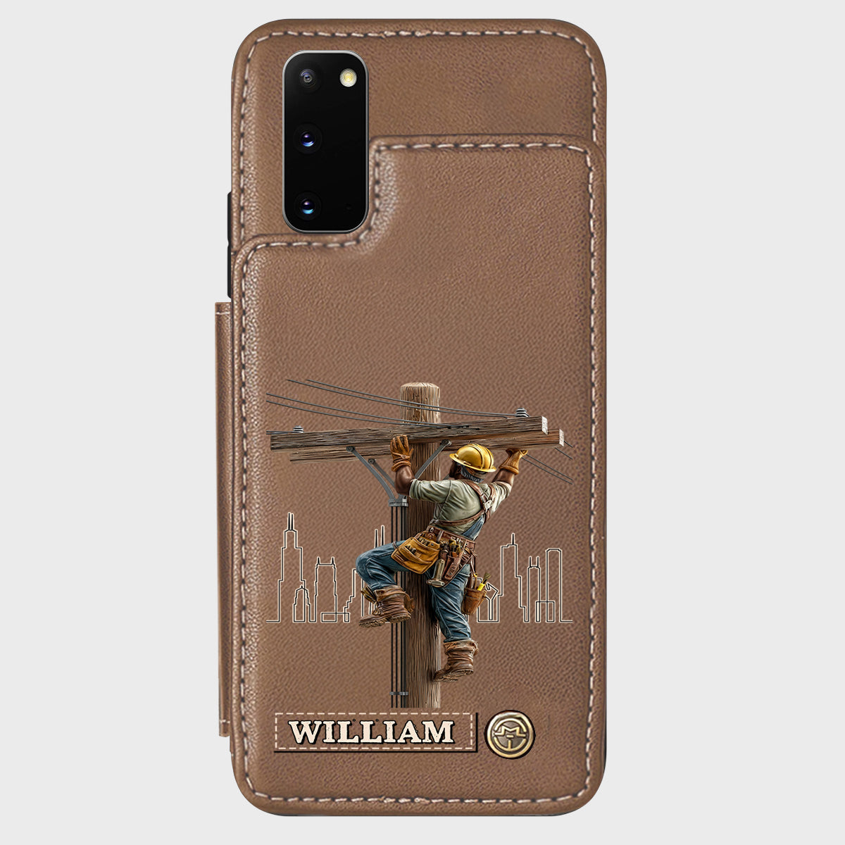 Strength Of The Line - Personalized Lineman Wallet Phone Case