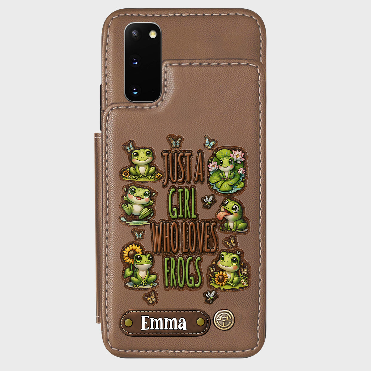 Just A Girl Who Loves Frogs - Personalized Frog Wallet Phone Case