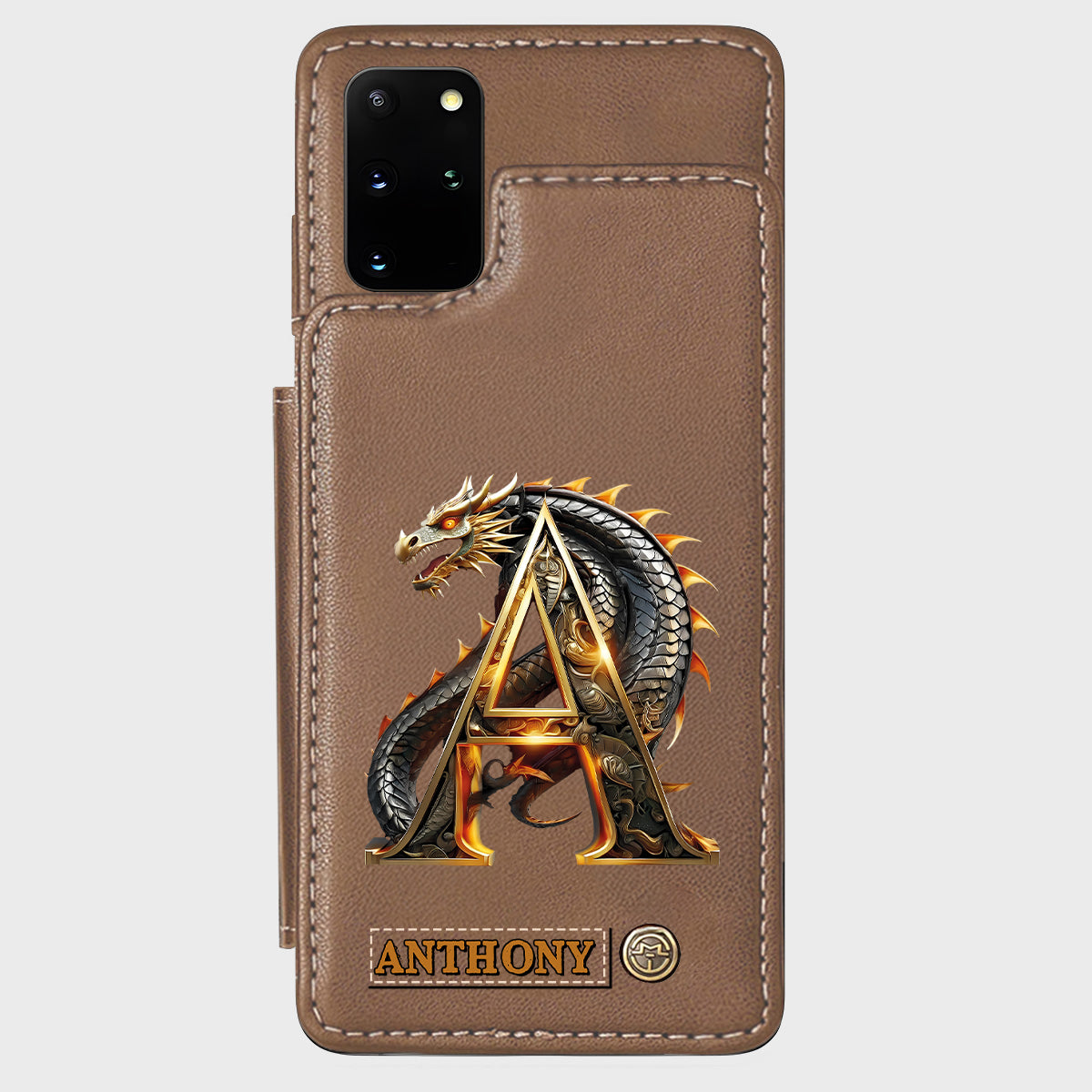 Étui portefeuille personnalisé Dragon Love pour téléphone