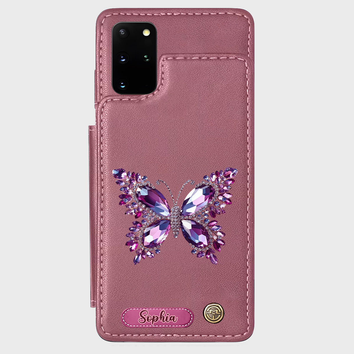 Magnifique papillon - Étui portefeuille personnalisé pour téléphone avec papillon