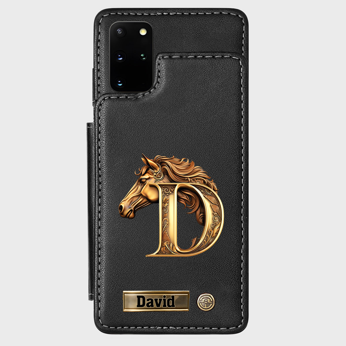 Étui portefeuille personnalisé pour téléphone Love Horse