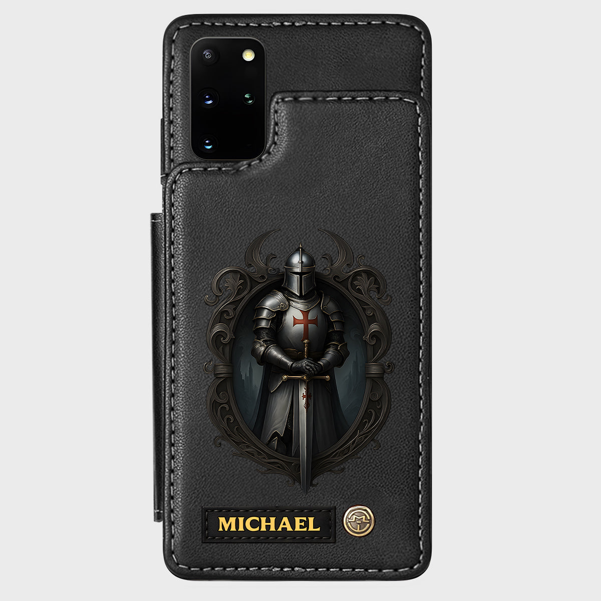 Étui portefeuille chrétien personnalisé Knight Of God -