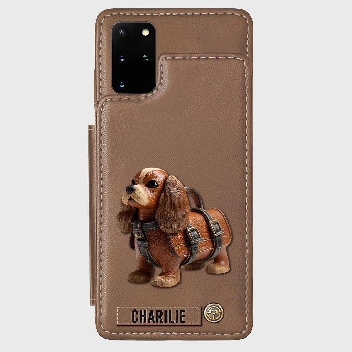 Cute Cavalier King Charles Spaniel - Personalized Dog Wallet Phone Case