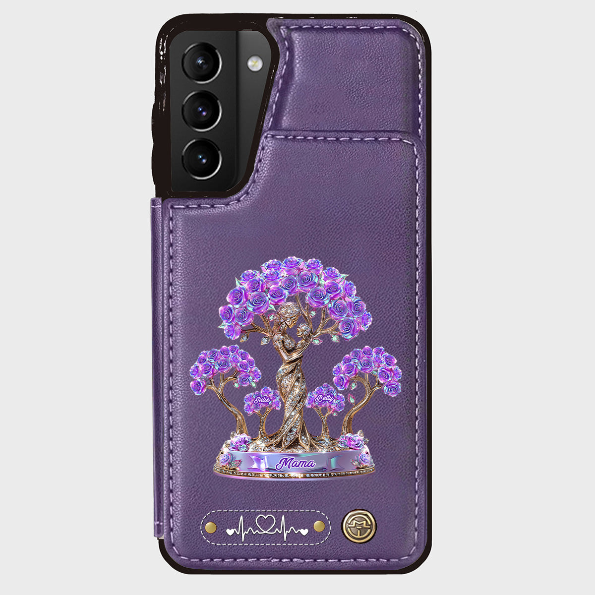 Meilleure maman du monde - Étui portefeuille personnalisé pour téléphone - Maman