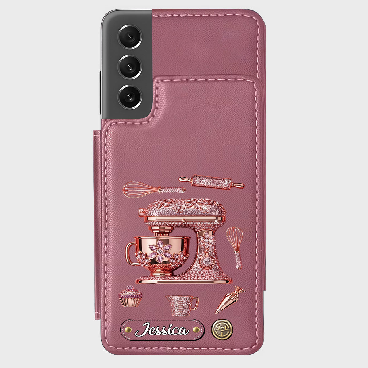 Passionné(e) de pâtisserie - Étui portefeuille personnalisé pour téléphone