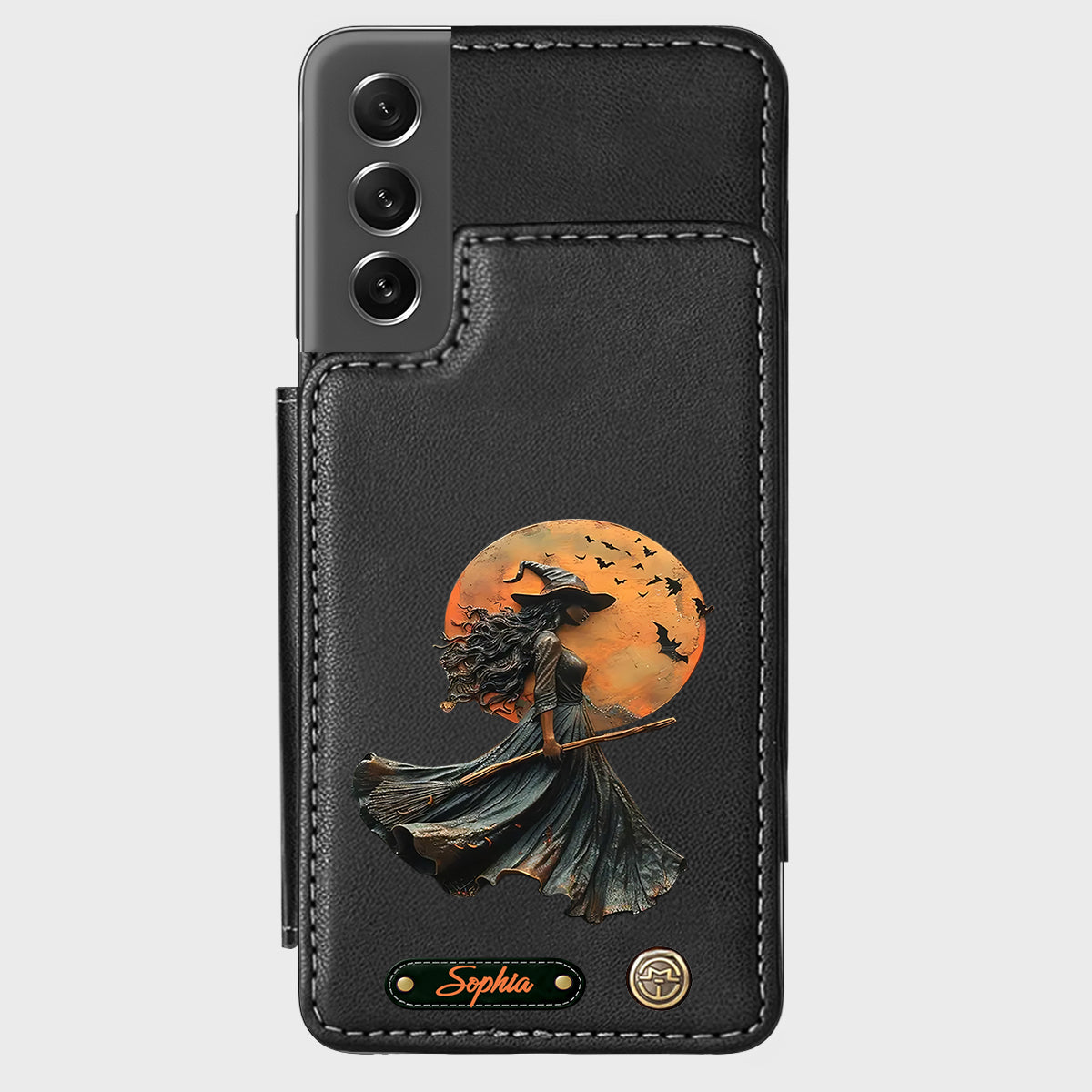 Étui portefeuille de téléphone personnalisé Sorcière Magique