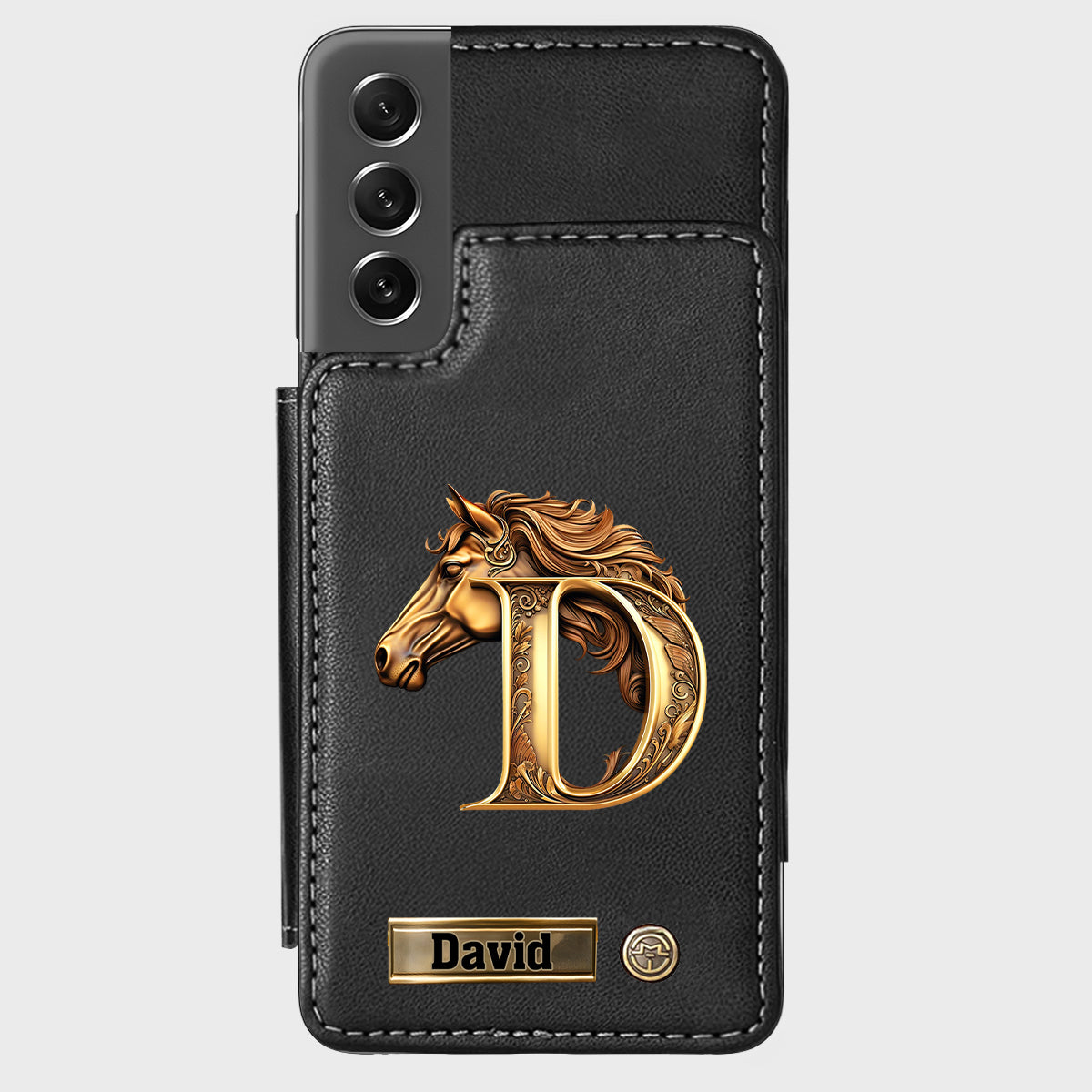 Étui portefeuille personnalisé pour téléphone Love Horse