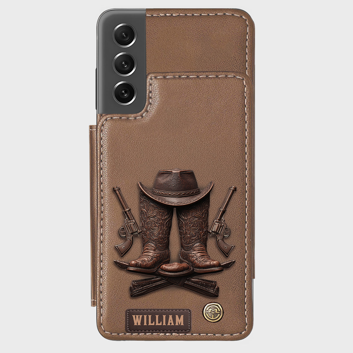 Western Spirit - Personalized Western Outfit Wallet Phone Case