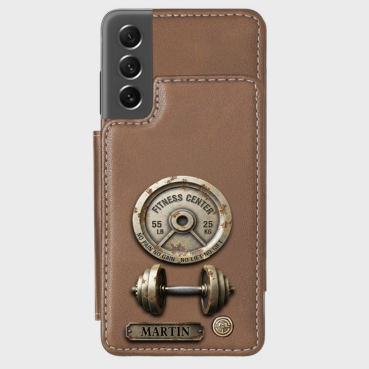 Pas de douleur, pas de gain - Étui portefeuille de téléphone personnalisé pour le fitness