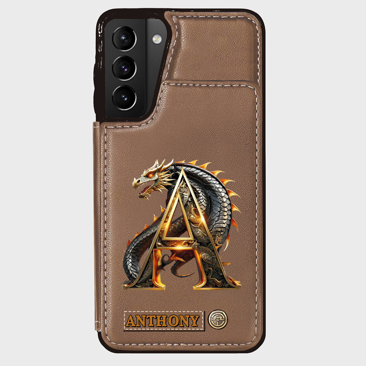 Étui portefeuille personnalisé Dragon Love pour téléphone
