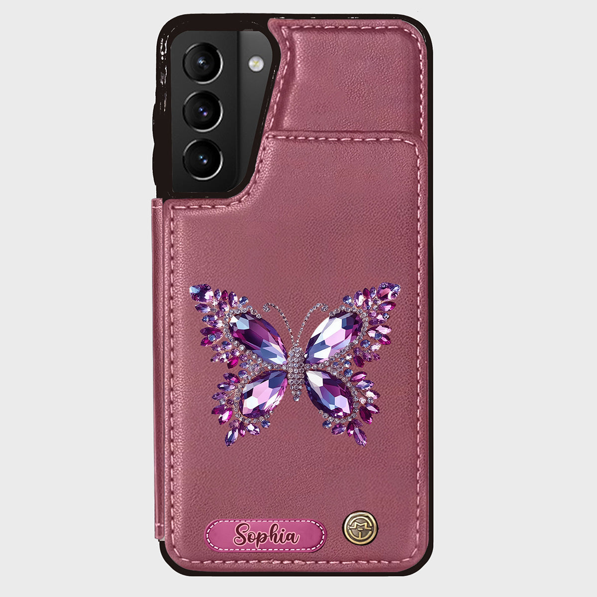 Magnifique papillon - Étui portefeuille personnalisé pour téléphone avec papillon