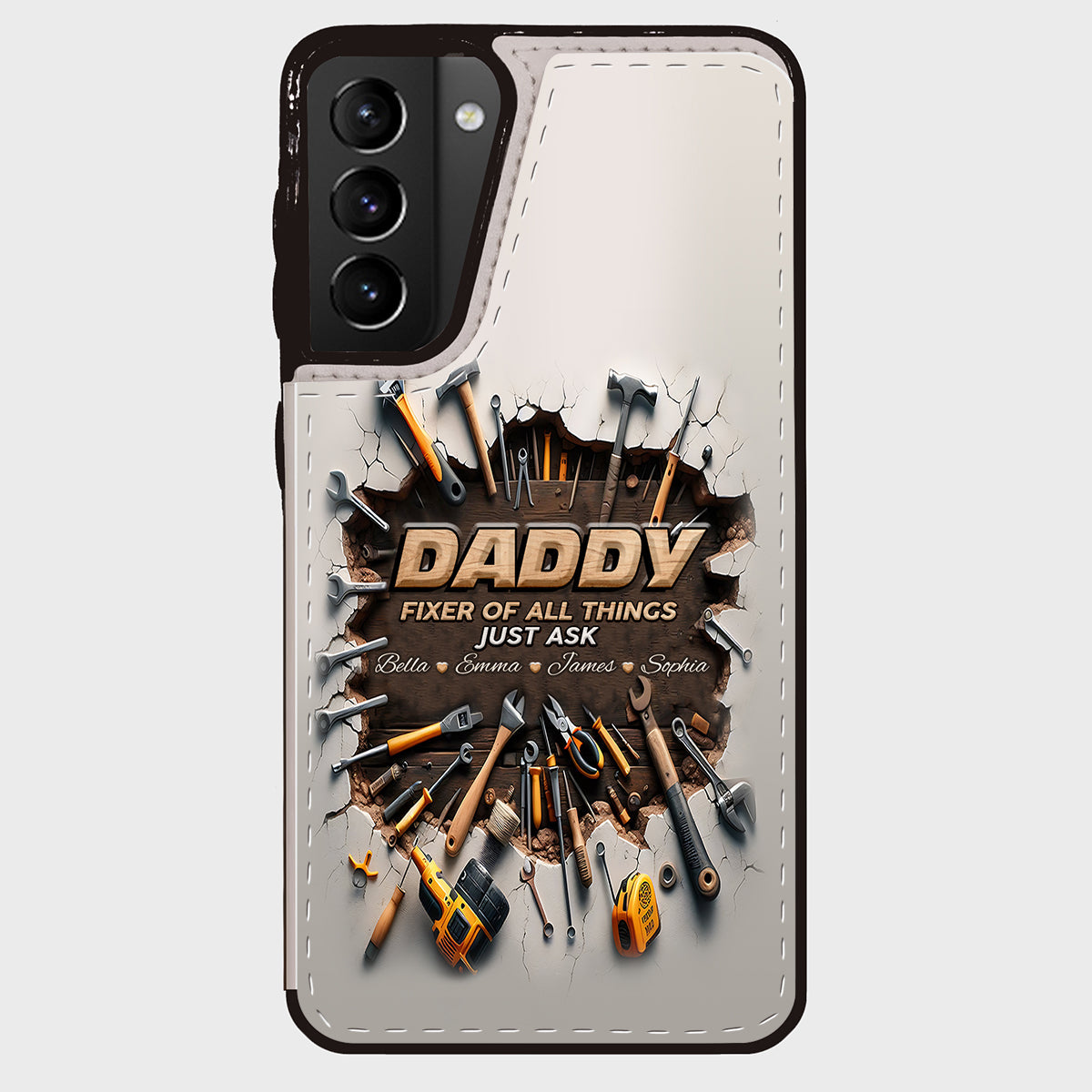 Étui portefeuille pliable personnalisé pour papa, le réparateur de tout -