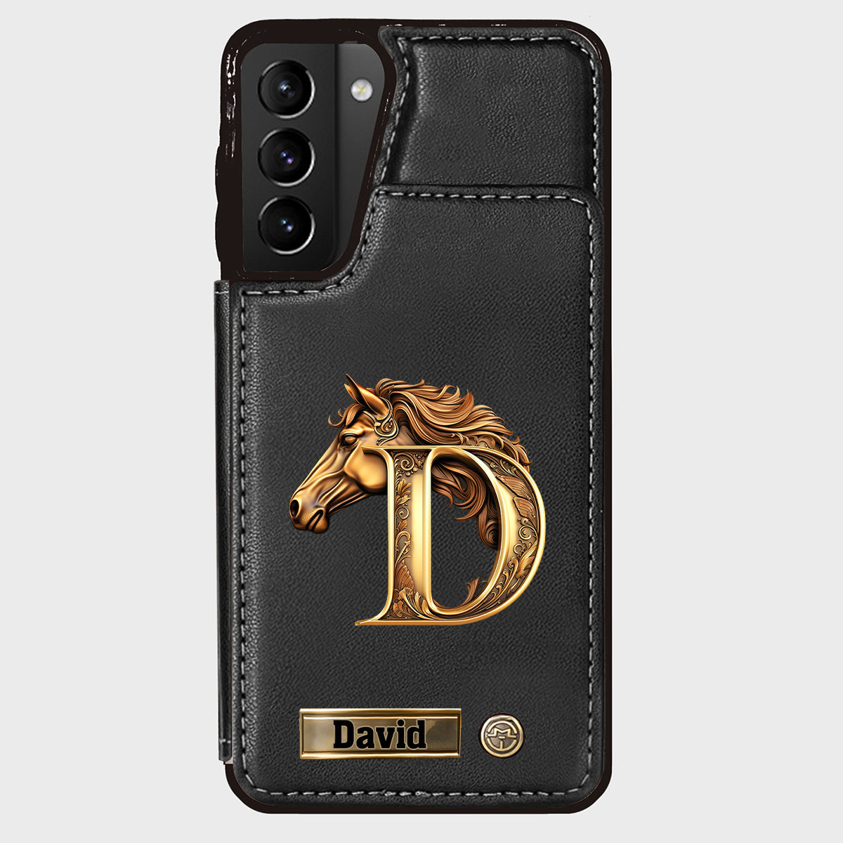 Étui portefeuille personnalisé pour téléphone Love Horse