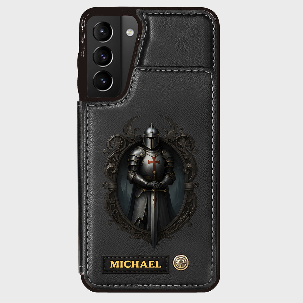 Étui portefeuille chrétien personnalisé Knight Of God -