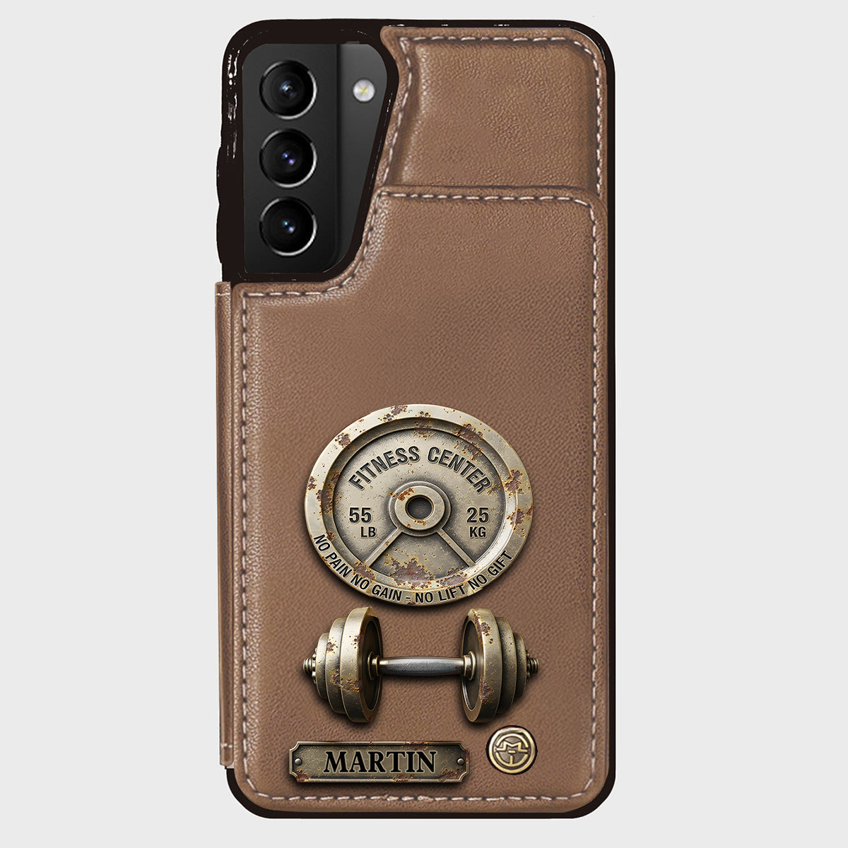 Pas de douleur, pas de gain - Étui portefeuille de téléphone personnalisé pour le fitness