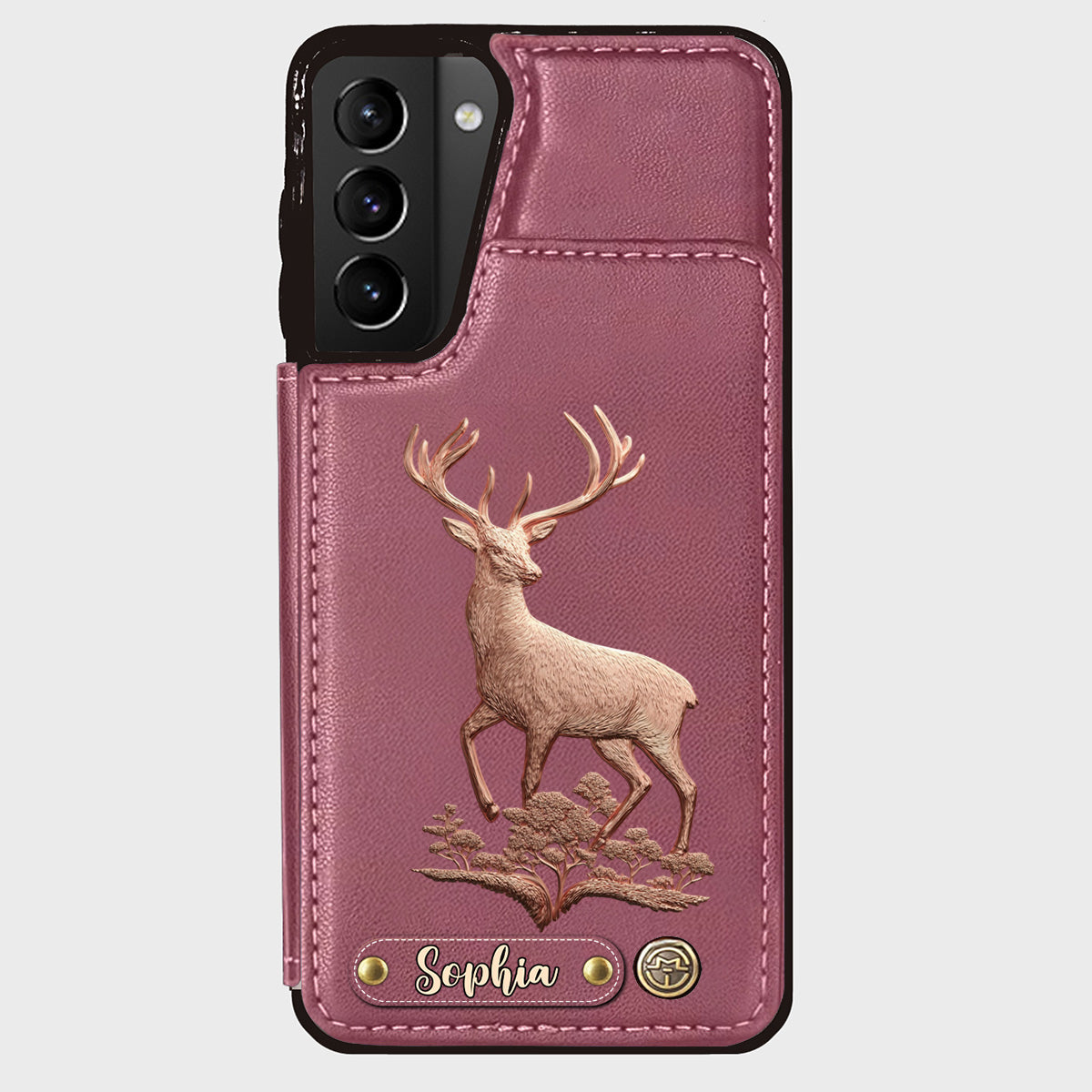 Étui portefeuille personnalisé Country Girl - Étui de téléphone à motif chasse